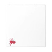 Bloc-note Double Red Hearts & Parties scintillant Design Sai (Devant)