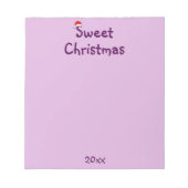 Bloc-note Douce coutume de Noël date (Devant)