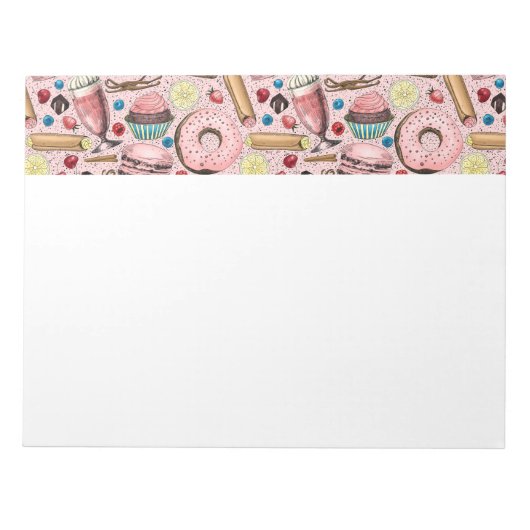 Bloc-note Douceurs sur rose (Devant)