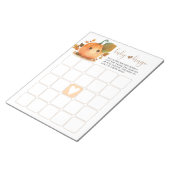 Bloc-note Doux Bingo de Bébé pour l'Automne de la Citrouille (Incliné)