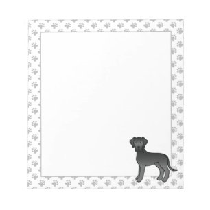 Bloc-note Doux chien de dessin animé Grand Danois noir