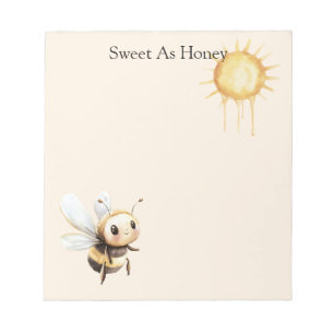 Bloc-note Doux comme le soleil abeille mignonne heureuse