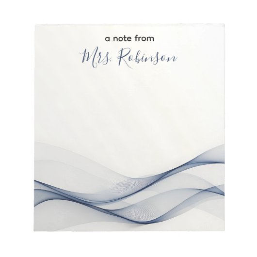 Bloc-note Doux Lignes Vives Appréciation de l'enseignant sur (Devant)