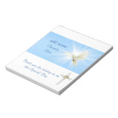 Bloc-note Dove Confirmation, Baptism Candy Bar Wrapper Favor (Tourné)