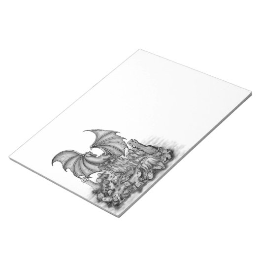 Bloc-note Dragon avec Zombie (Incliné)