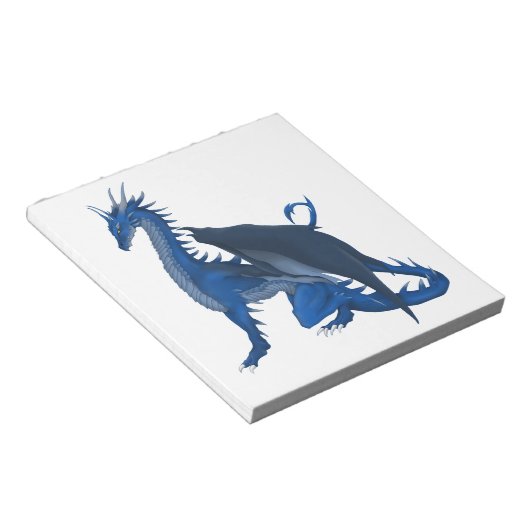 Bloc-note Dragon bleu (Incliné)
