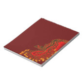 Bloc-note Dragon chinois dessin rouge et or (Tourné)