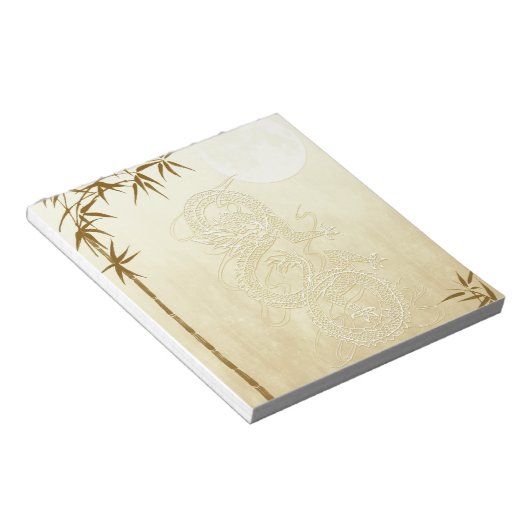Bloc-note Dragon chinois et bambou (Incliné)