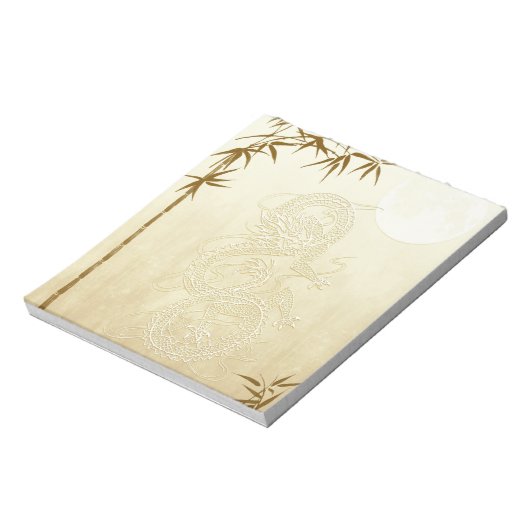 Bloc-note Dragon chinois et bambou (Tourné)