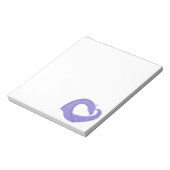 Bloc-note dragon coeur lavande sur fond blanc (Tourné)