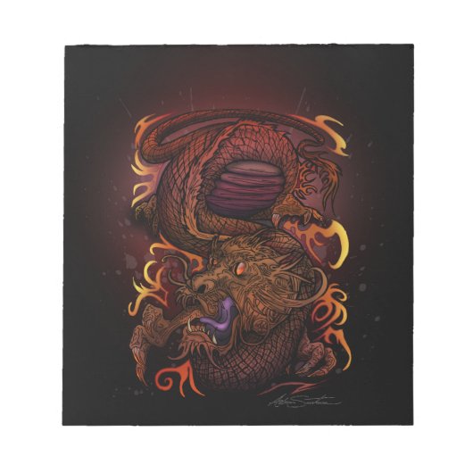 Bloc-note Dragon (conception de signature) (Devant)