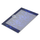Bloc-note Dragon dans Chrome comme bleu Carbon Fiber Styles (Incliné)