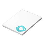 Bloc-note Dragon de coeur du Verdigris en blanc (Tourné)