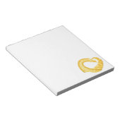 Bloc-note Dragon de coeur jaune sur blanc (Incliné)