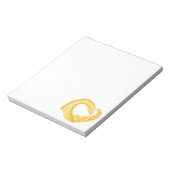 Bloc-note Dragon de coeur jaune sur blanc (Tourné)