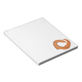 Bloc-note Dragon de coeur orange brûlé sur blanc (Incliné)