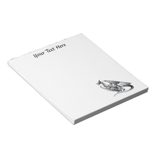 Bloc-note Dragon de Silver Metallic (Incliné)