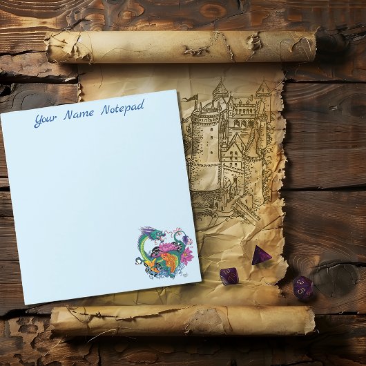 Bloc-note Dragon d'eau chinois Poisson Koi