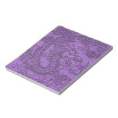 Bloc-note Dragon incorporé sur papier en cuir violet (Tourné)