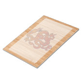 Bloc-note Dragon Oriental Rouge sur style Bambou (Incliné)