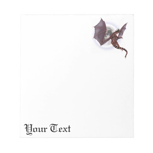 Bloc-note Dragon Rouge (Devant)