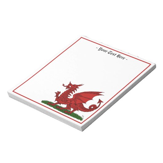Bloc-note Dragon rouge du Pays de Galles (Tourné)