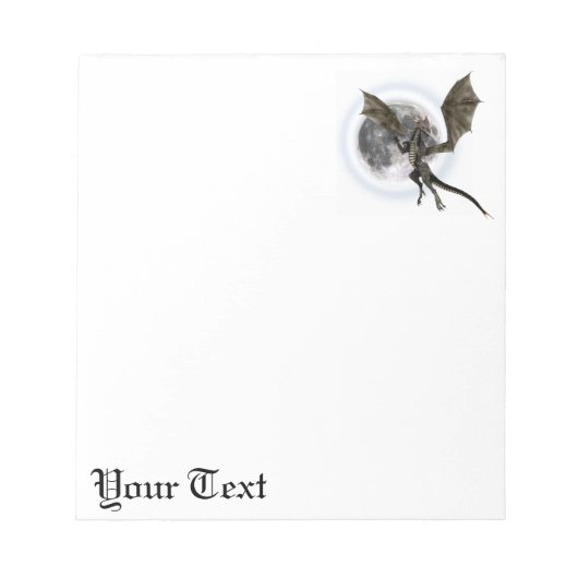 Bloc-note Dragon Sombre (Devant)
