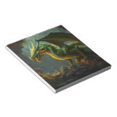 Bloc-note Dragon vert et jaune (Incliné)