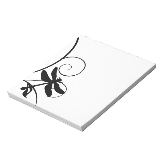 Bloc-note Dragonfly noir et blanc (Tourné)