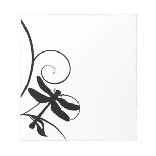 Bloc-note Dragonfly noir et blanc