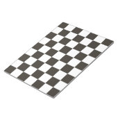 Bloc-note Drapeau À damiers (noir et blanc) (Motif du vérifi (Incliné)