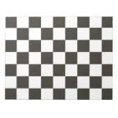 Bloc-note Drapeau À damiers (noir et blanc) (Motif du vérifi (Devant)