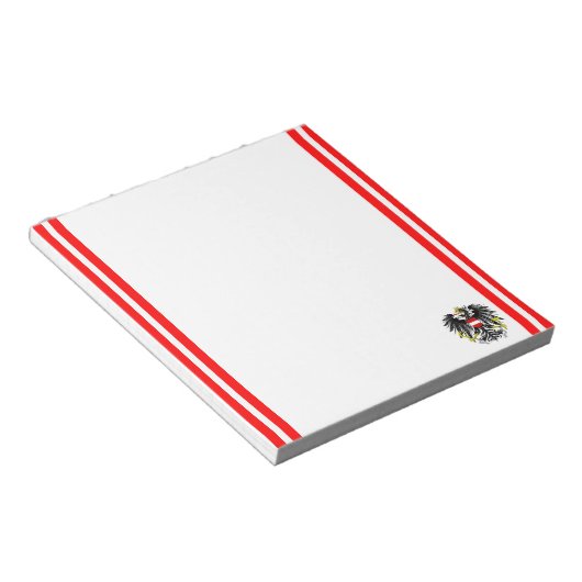 Bloc-note Drapeau à rayures autrichien (Incliné)
