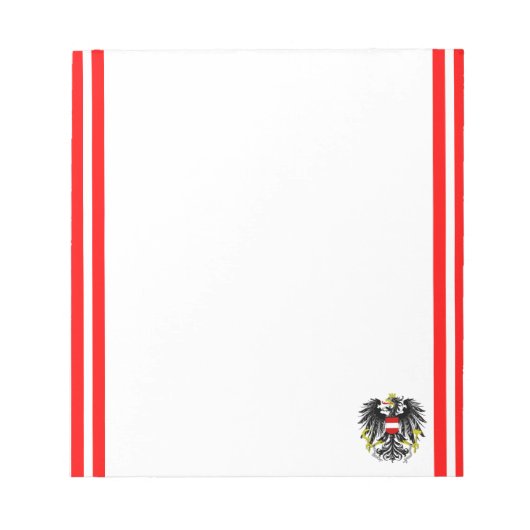 Bloc-note Drapeau à rayures autrichien (Devant)
