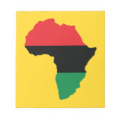 Bloc-note Drapeau Afrique rouge, noire et verte (Devant)