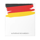 Bloc-note Drapeau allemand personnalisé (Devant)