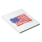 Bloc-note Drapeau américain à l'aquarelle pour les vétérans (Incliné)