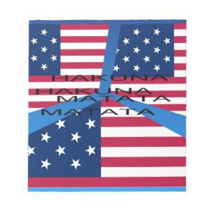 Bloc-note Drapeau américain avec Hakuna Matata : Design patr