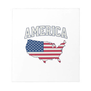 Bloc-note Drapeau américain Carte Patriotique Vintage Graphi