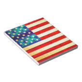 Bloc-note drapeau américain en argent (Incliné)