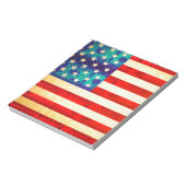 Bloc-note drapeau américain en argent (Tourné)