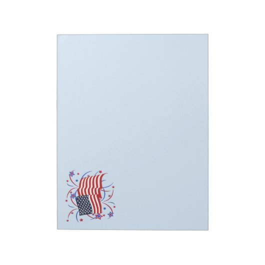 Bloc-note Drapeau américain et feux d'artifice (Tourné)