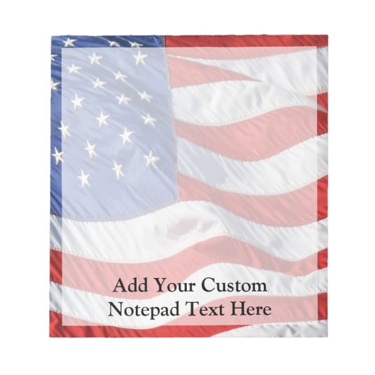 Bloc-note Drapeau américain, évent (Devant)