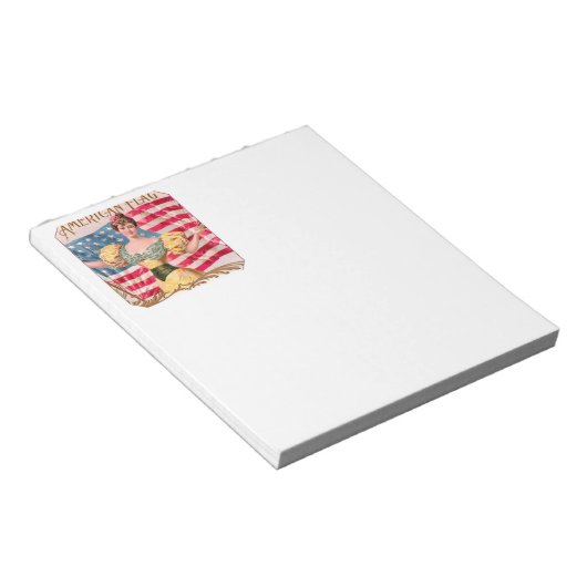 Bloc-note Drapeau américain Lady Liberty Independence (Incliné)