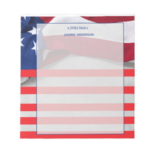 Bloc-note Drapeau américain personnalisé Patriotique USA