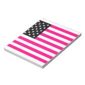 Bloc-note drapeau américain rose (Tourné)