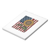 Bloc-note Drapeau Américain Tournesol Vintage (Tourné)