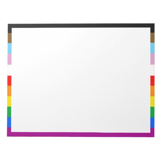 Bloc-note Drapeau arc-en-ciel de la fierté LGBTQ+ INCLUSIF (Devant)