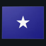 Bloc-note Drapeau bleu Bonnie<br><div class="desc">Ce dessin est orné du drapeau Bonnie Blue, qui était une bannière associée à diverses époques avec la République du Texas, la courte république de Floride occidentale et les états du sud de l'Amérique au début de la guerre civile américaine en 1861. Il sert aujourd'hui souvent de bannière représentative du...</div>