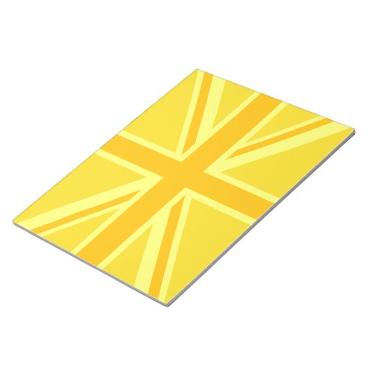 Bloc-note Drapeau britannique Union Jack très jaune (Incliné)